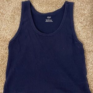 aerie Cropped, Navy Tank